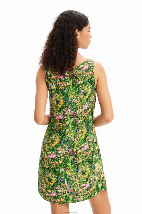 oblačila NFXLT381 ženske Desigual kratka cvetlična obleka