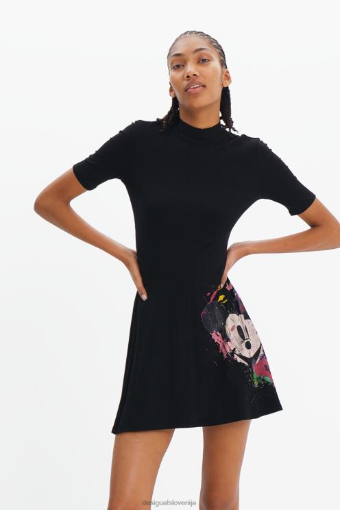 oblačila NFXLT419 ženske Desigual Disneyjeva kratka drsalka obleka Mickey Mouse