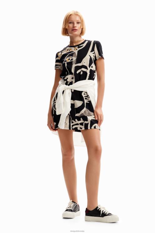 oblačila NFXLT44 ženske Desigual mini majica z obrazom