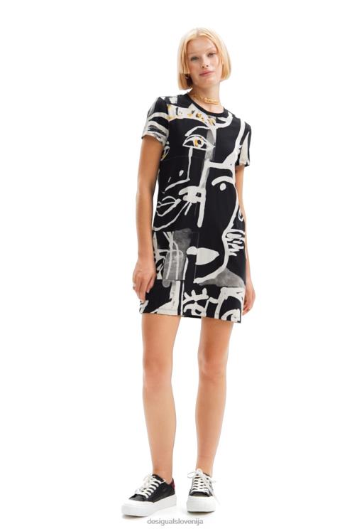 oblačila NFXLT44 ženske Desigual mini majica z obrazom