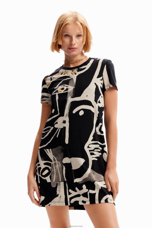 oblačila NFXLT44 ženske Desigual mini majica z obrazom