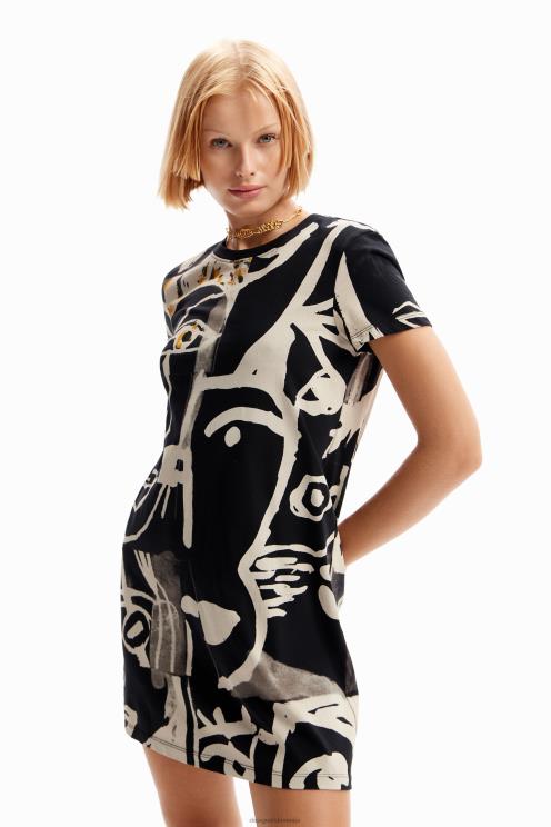 oblačila NFXLT44 ženske Desigual mini majica z obrazom