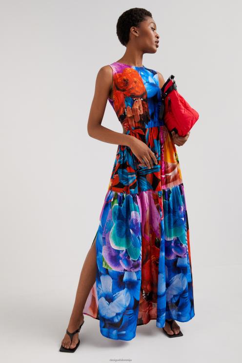 oblačila NFXLT482 ženske Desigual obleka s cvetličnim izrezom