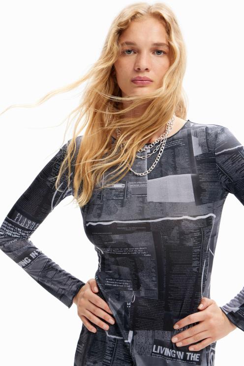 oblačila NFXLT48 ženske Desigual ozka časopisna midi obleka