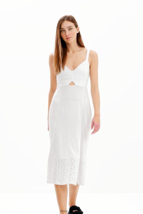 oblačila NFXLT499 ženske Desigual midi obleka z naramnicami