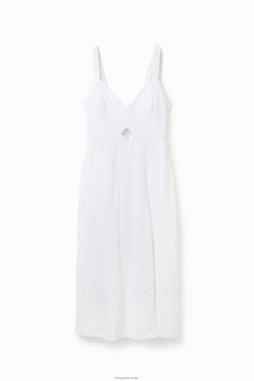 oblačila NFXLT499 ženske Desigual midi obleka z naramnicami