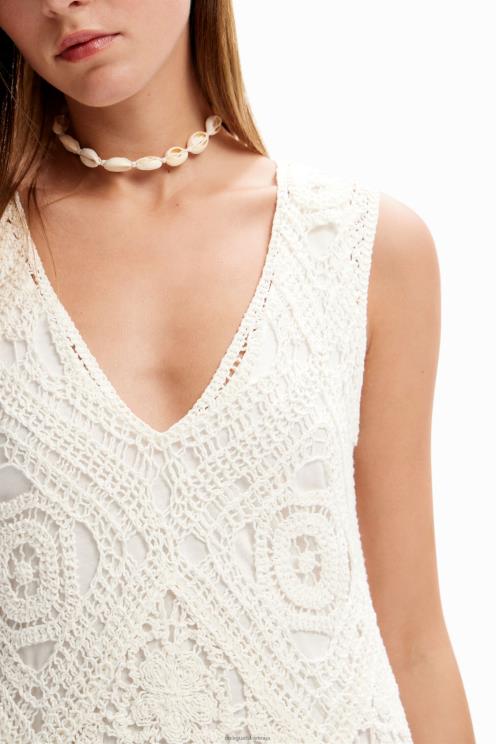 oblačila NFXLT51 ženske Desigual kratka kvačkana obleka