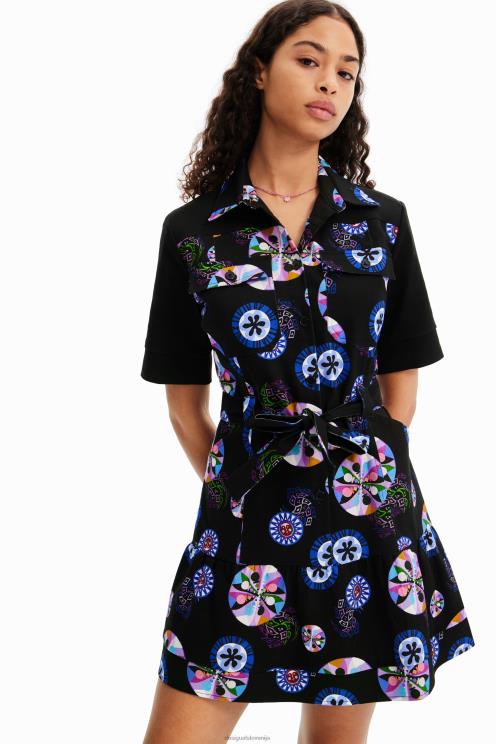 oblačila NFXLT53 ženske Desigual m. kratka srajčna obleka christian lacroix