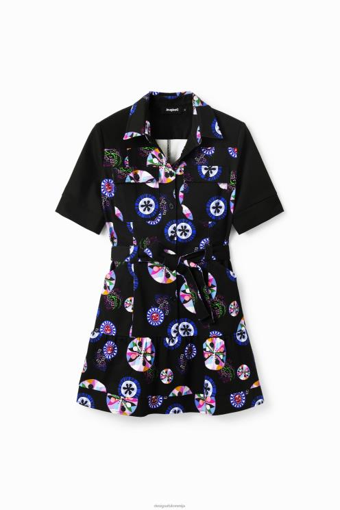 oblačila NFXLT53 ženske Desigual m. kratka srajčna obleka christian lacroix