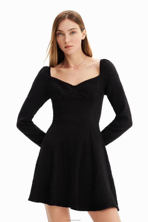 oblačila NFXLT557 ženske Desigual kratka ozka obleka a-kroja