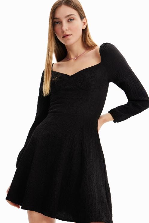 oblačila NFXLT557 ženske Desigual kratka ozka obleka a-kroja