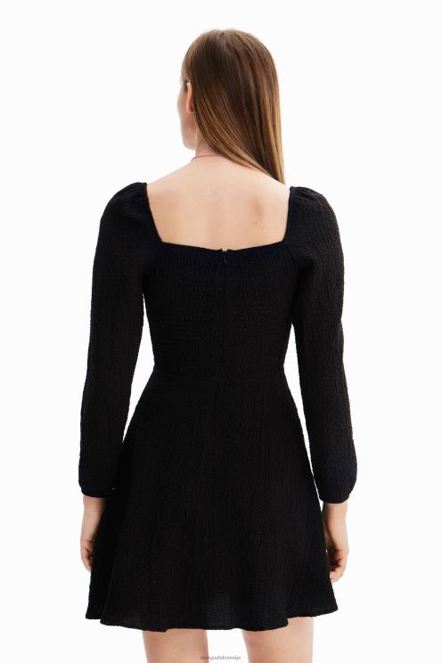 oblačila NFXLT557 ženske Desigual kratka ozka obleka a-kroja