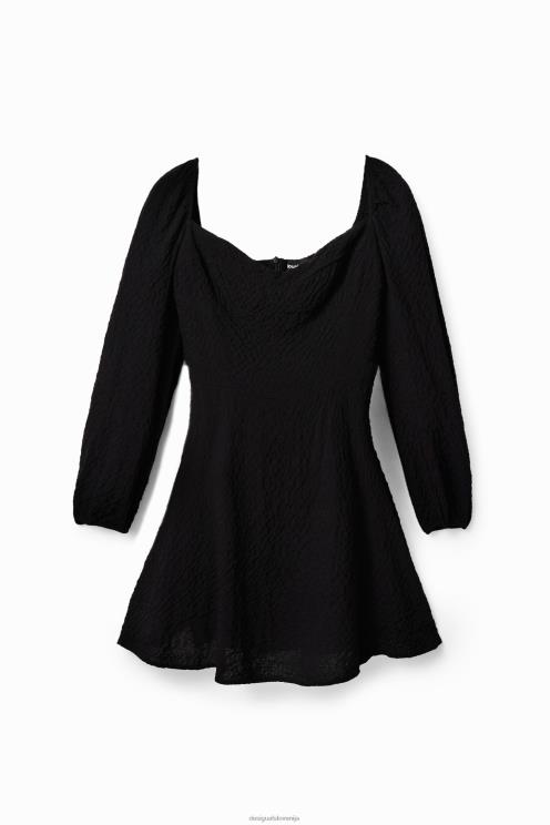 oblačila NFXLT557 ženske Desigual kratka ozka obleka a-kroja