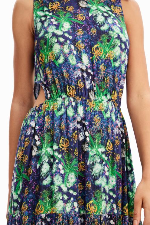 oblačila NFXLT579 ženske Desigual dolga obleka z naravnim izrezom