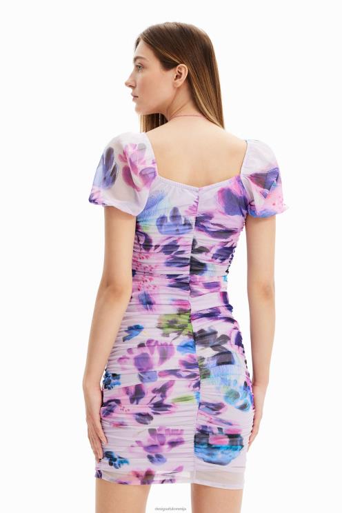 oblačila NFXLT620 ženske Desigual m. kratka obleka z naborki christian lacroix