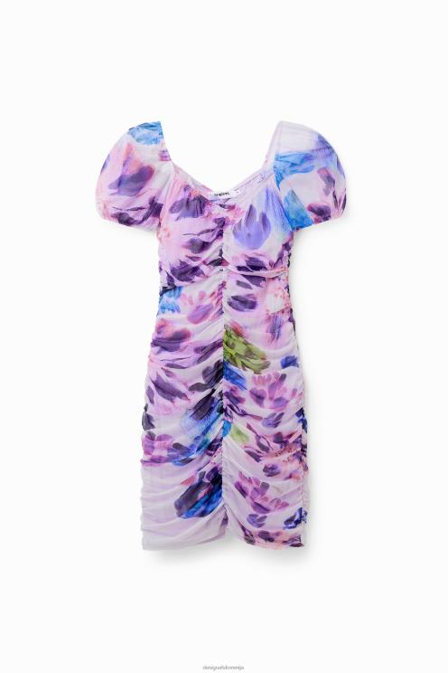 oblačila NFXLT620 ženske Desigual m. kratka obleka z naborki christian lacroix