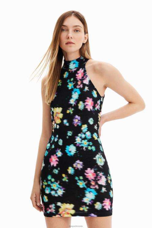 oblačila NFXLT656 ženske Desigual kratka obleka z ovratnikom