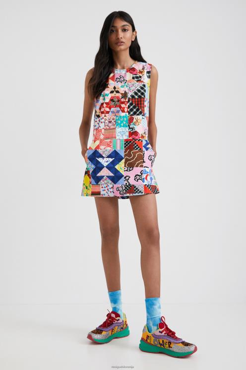 oblačila NFXLT670 ženske Desigual johnson hartig patchwork pinafore