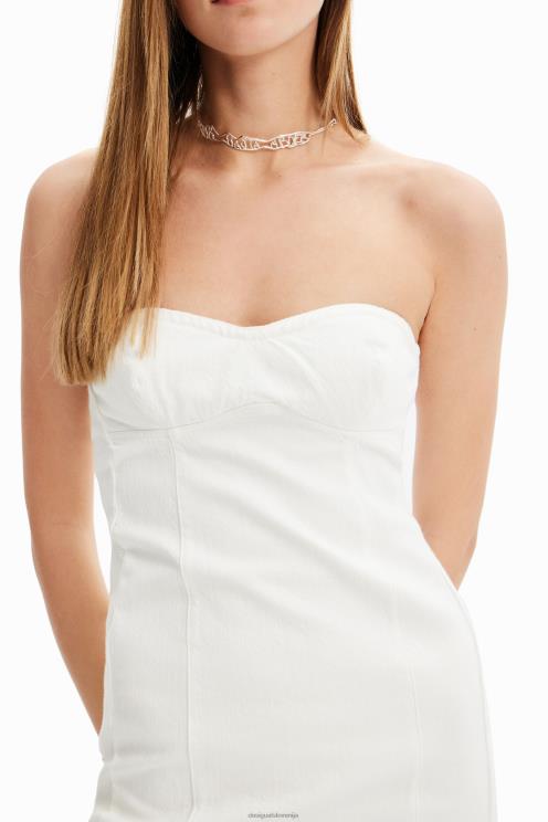 oblačila NFXLT680 ženske Desigual tanka midi obleka iz jeansa