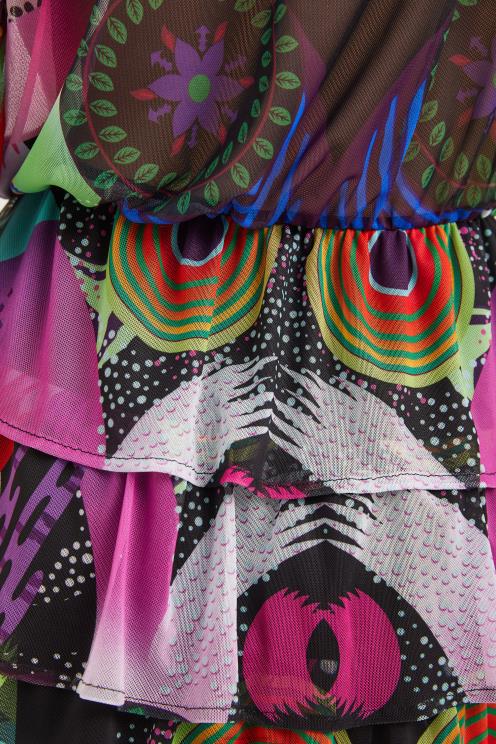 oblačila NFXLT685 ženske Desigual m. večplastna obleka christian lacroix