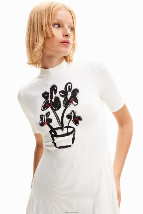 oblačila NFXLT727 ženske Desigual kratka rastlinska drsalna obleka