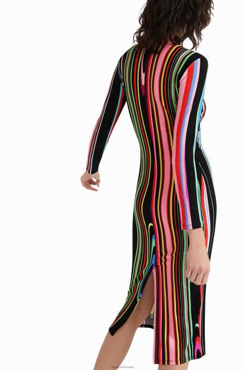 oblačila NFXLT783 ženske Desigual tanka midi obleka