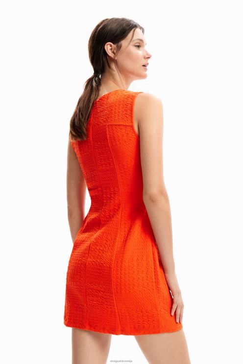 oblačila NFXLT825 ženske Desigual teksturirana mini obleka