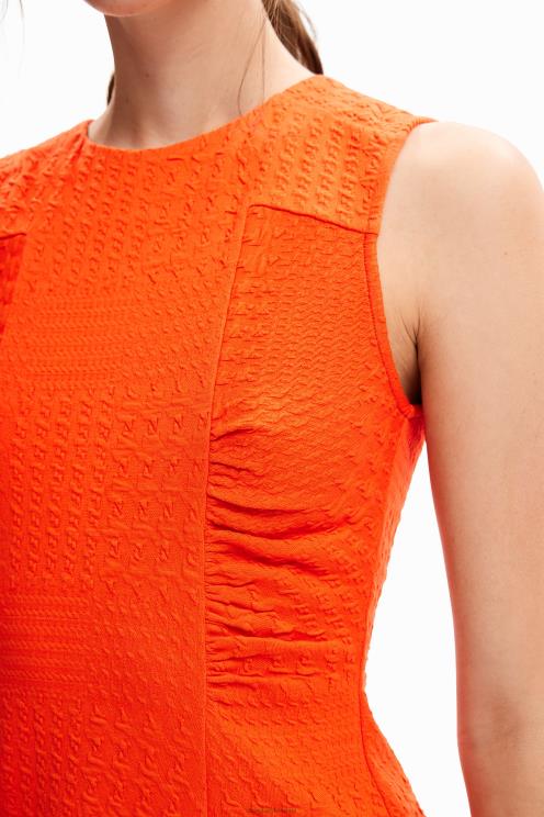 oblačila NFXLT825 ženske Desigual teksturirana mini obleka