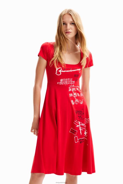 oblačila NFXLT829 ženske Desigual kratka umetniška obleka