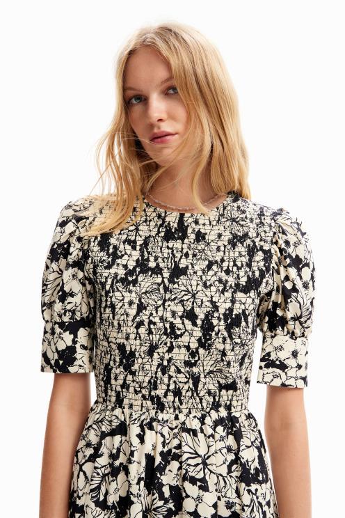 oblačila NFXLT83 ženske Desigual cvetlična midi obleka