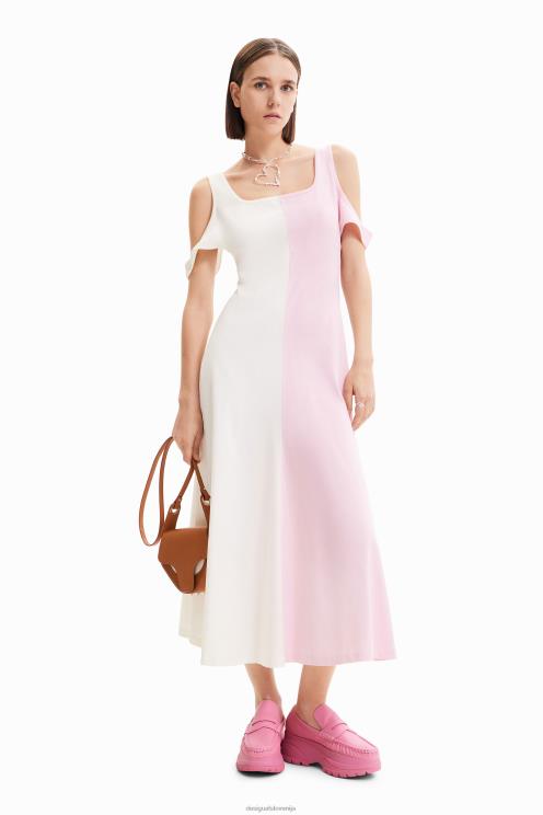 oblačila NFXLT886 ženske Desigual maitrepierre midi obleka z naramnicami