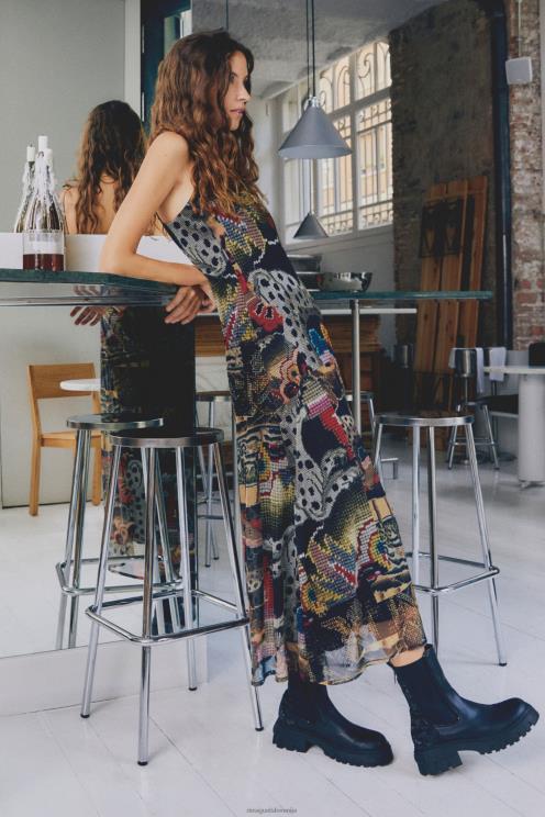 oblačila NFXLT91 ženske Desigual m. midi obleka christian lacroix iz tapiserije