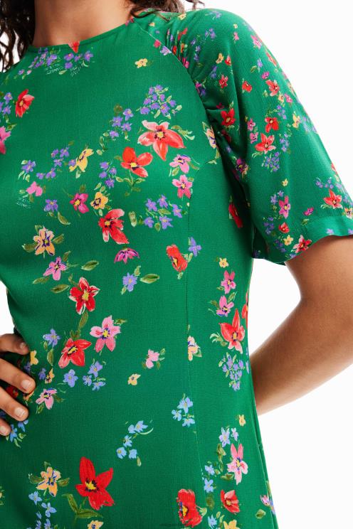 oblačila NFXLT92 ženske Desigual kratka cvetlična obleka