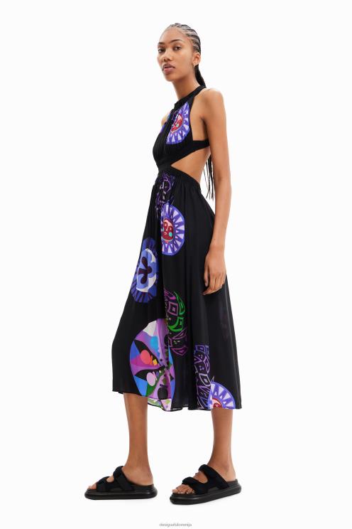 oblačila NFXLT932 ženske Desigual m. midi obleka christian lacroix z izrezom