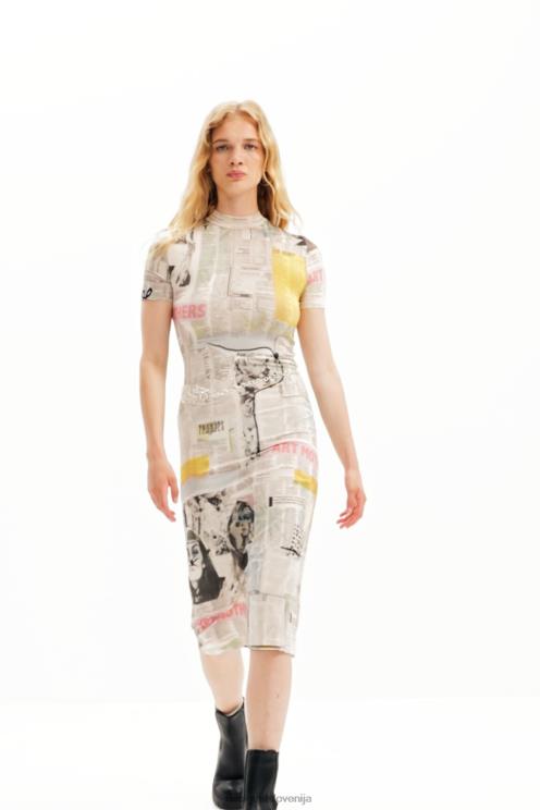 oblačila NFXLT941 ženske Desigual ozka časopisna midi obleka