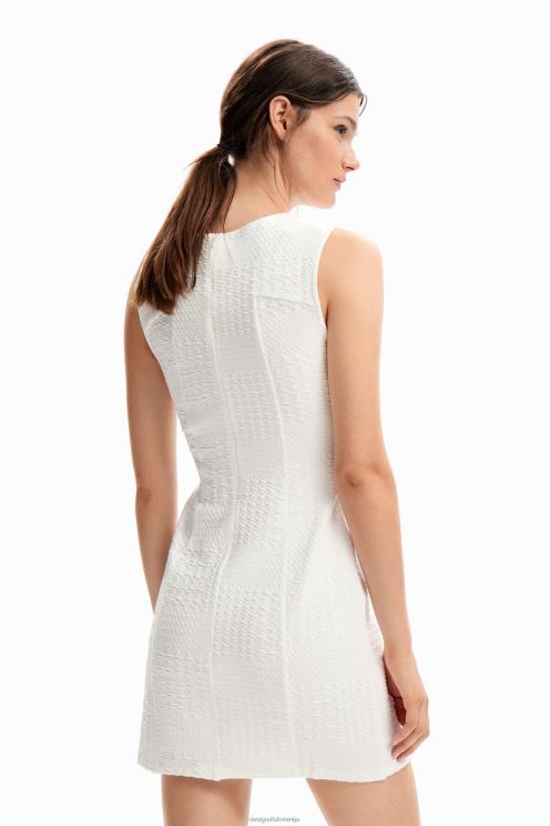 oblačila NFXLT956 ženske Desigual teksturirana mini obleka