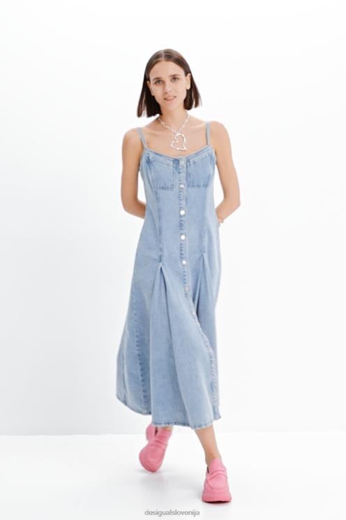 oblačila NFXLT965 ženske Desigual ozka midi obleka iz jeansa maitrepierre