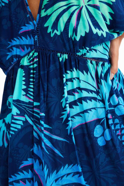 oblačila NFXLT968 ženske Desigual tropska tunika obleka