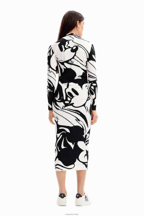 oblačila NFXLT984 ženske Desigual midi obleka Mickey Mouse