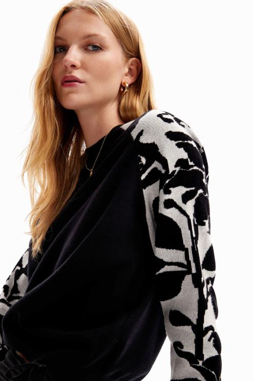 oblačila NFXLT101 ženske Desigual kombiniran cvetlični pulover