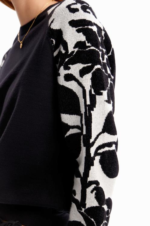 oblačila NFXLT101 ženske Desigual kombiniran cvetlični pulover