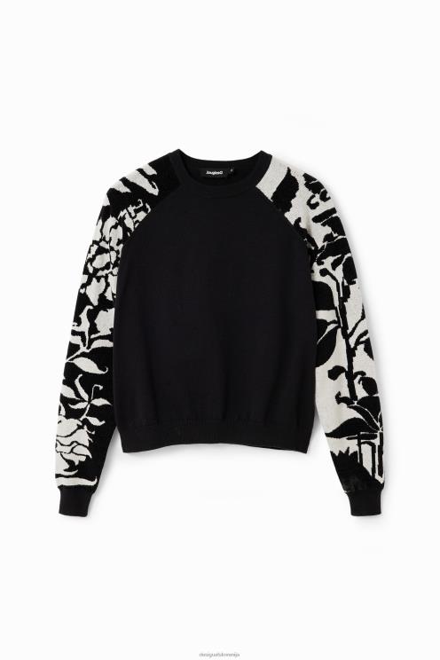 oblačila NFXLT101 ženske Desigual kombiniran cvetlični pulover