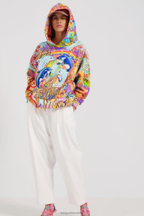 oblačila NFXLT1030 ženske Desigual prevelik pulover s kapuco