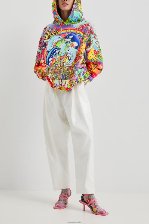 oblačila NFXLT1030 ženske Desigual prevelik pulover s kapuco