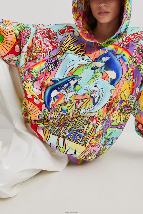 oblačila NFXLT1030 ženske Desigual prevelik pulover s kapuco