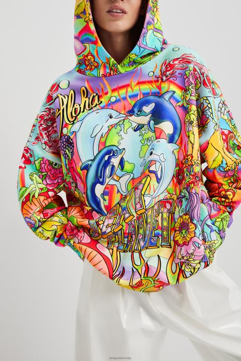 oblačila NFXLT1030 ženske Desigual prevelik pulover s kapuco