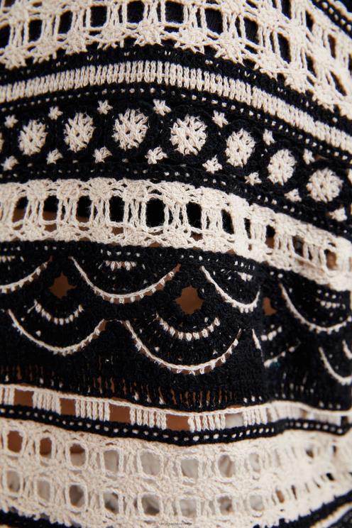 oblačila NFXLT1031 ženske Desigual polprozoren kvačkan pulover