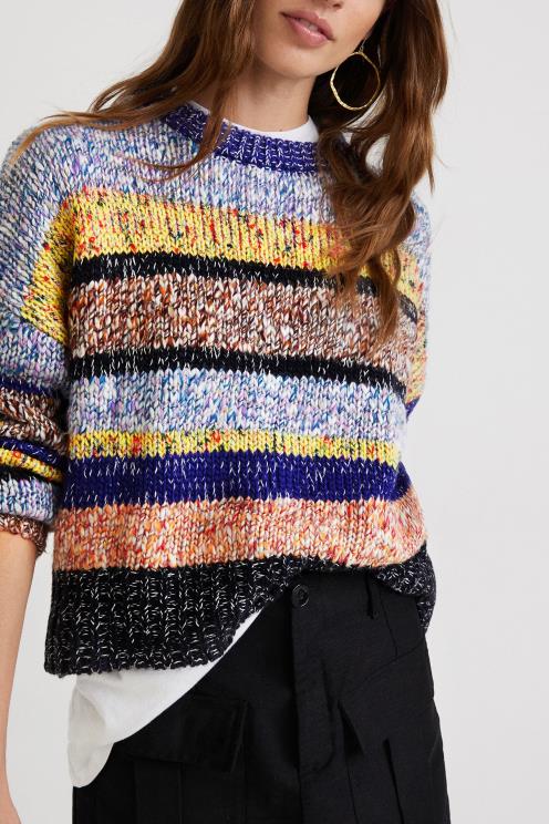 oblačila NFXLT1033 ženske Desigual triko pulover marmoriran