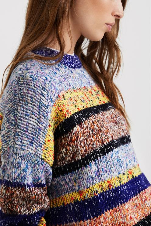 oblačila NFXLT1033 ženske Desigual triko pulover marmoriran