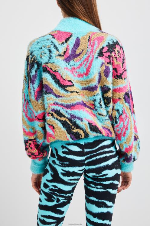 oblačila NFXLT1117 ženske Desigual pleten pulover z ovratnikom